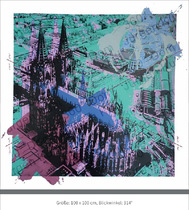 Größe 100 x 100cm, Blickwinkel: 314°